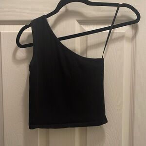 Black off shoulder tank